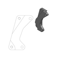 Soporte de reubicación de pinza de freno Moto-Master para disco de 320 mm supermoto Street - 211033