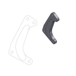Soporte de reubicación de pinza de freno Moto-Master para disco de 320 mm supermoto Racing - 211034