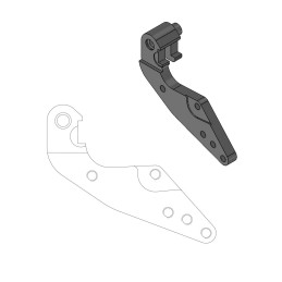 Soporte de reubicación de pinza de freno Moto-Master para disco de 298 mm Rally/Dakar - 211043