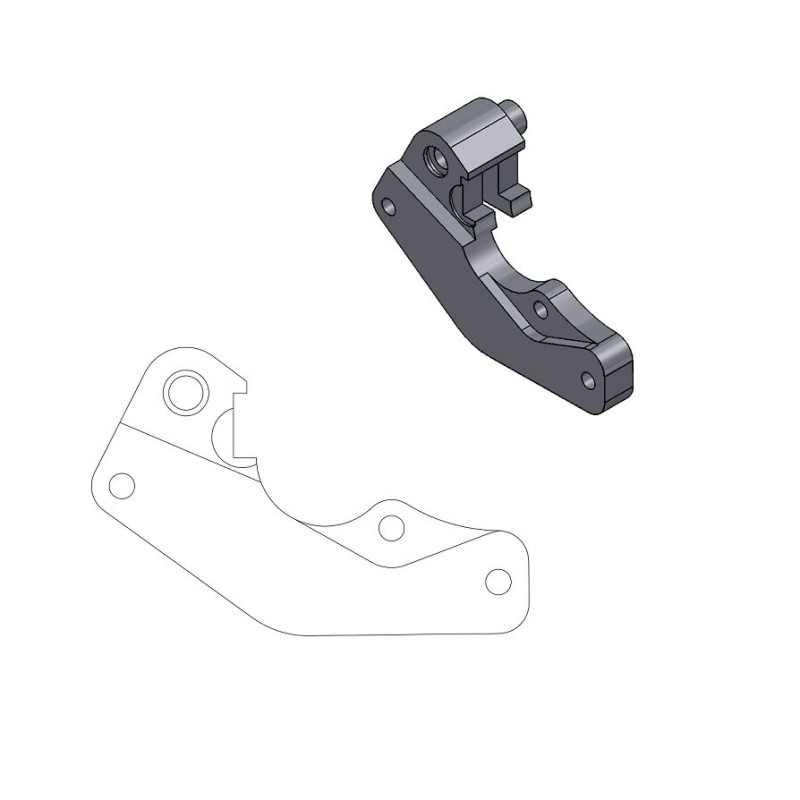 Soporte de reubicación de pinza de freno Moto-Master para disco de 270 mm - 211049