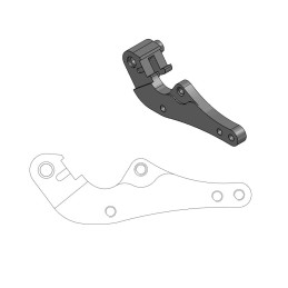 Soporte de reubicación de pinza de freno Moto-Master para disco de 320 mm supermoto Street - 211054