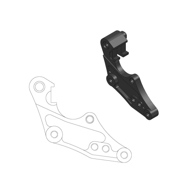 Soporte de reubicación de pinza de freno Moto-Master para disco de 298 mm Rally/Dakar - 211060