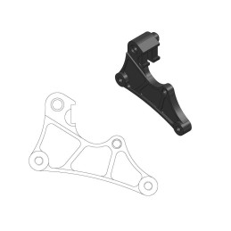 Soporte de reubicación de pinza de freno Moto-Master para disco de 320 mm supermoto Street - 211066