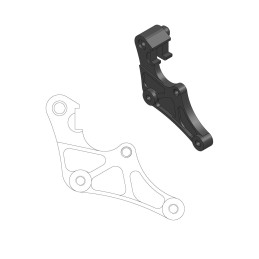 Soporte de reubicación de pinza de freno Moto-Master para disco de 320 mm supermoto Street - 211074