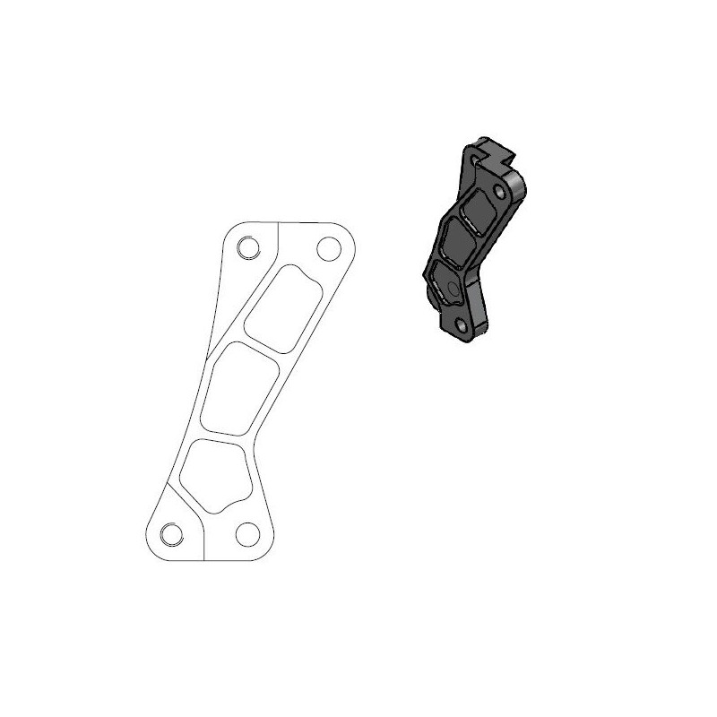 Soporte de reubicación de pinza de freno Moto-Master para disco de 320 mm supermoto Street - 211076