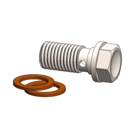 Tornillo banjo M8 x 1,00 Moto-Master con 2 arandelas