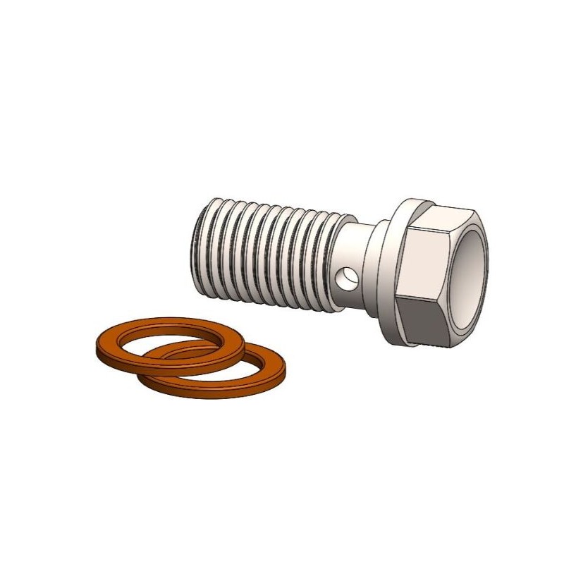 Tornillo banjo M8 x 1,00 Moto-Master con 2 arandelas