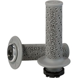 Puños lock-on Moose Racing gris/plateado