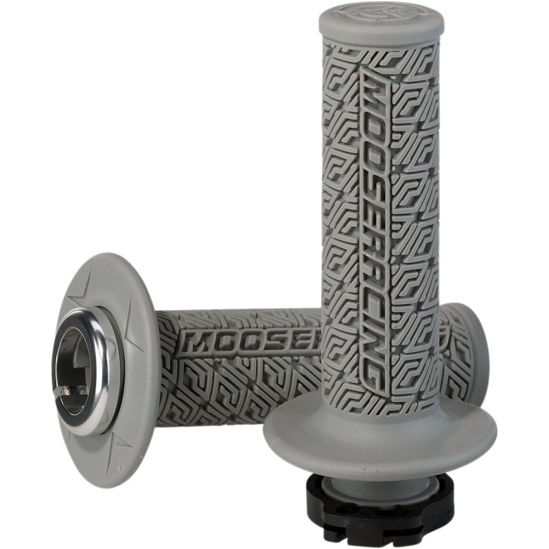 Puños lock-on Moose Racing gris/plateado