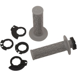 Puños lock-on Moose Racing gris/plateado