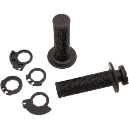 Puños lock-on Moose Racing negro/dorado