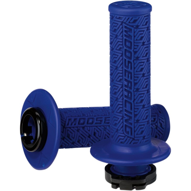 Puños lock-on Moose Racing azul/negro