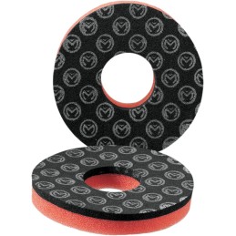 Donuts de puño de doble capa Moose Racing negro/rojo