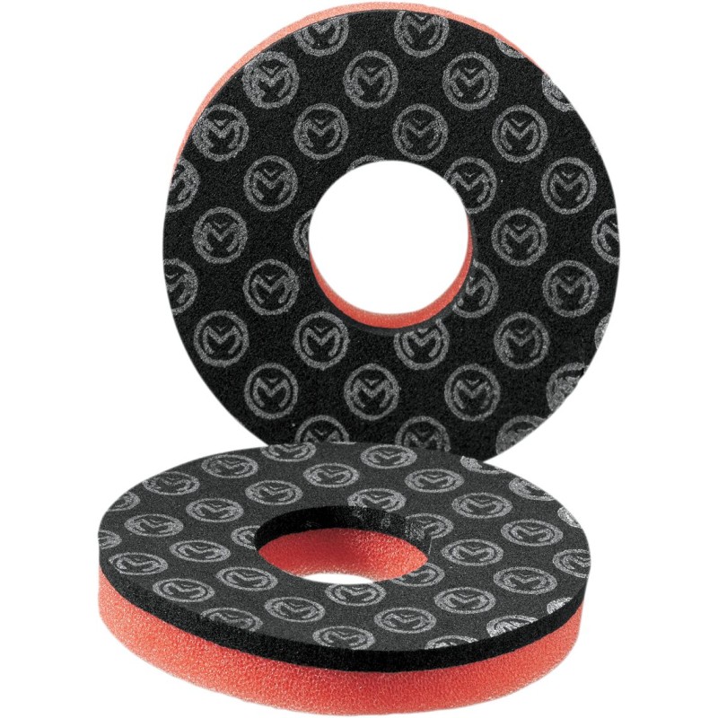 Donuts de puño de doble capa Moose Racing negro/rojo