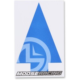 Flecha de circuito Moose Racing azul sobre blanco