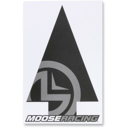 Flecha de circuito Moose Racing negra sobre blanco