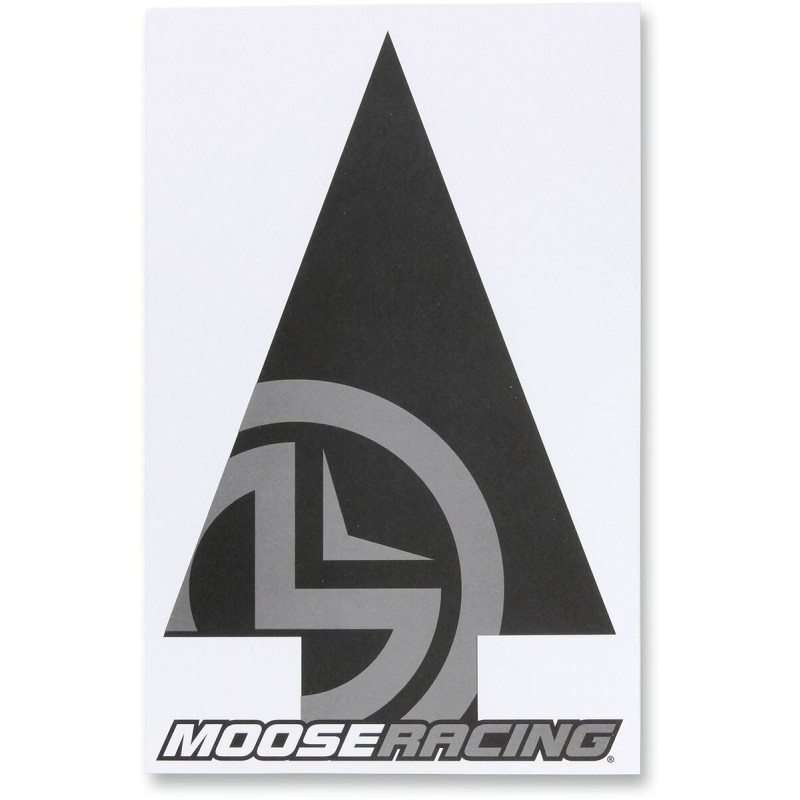 Flecha de circuito Moose Racing negra sobre blanco