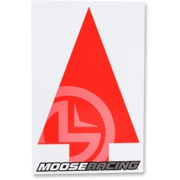 Flecha de circuito Moose Racing roja sobre blanco