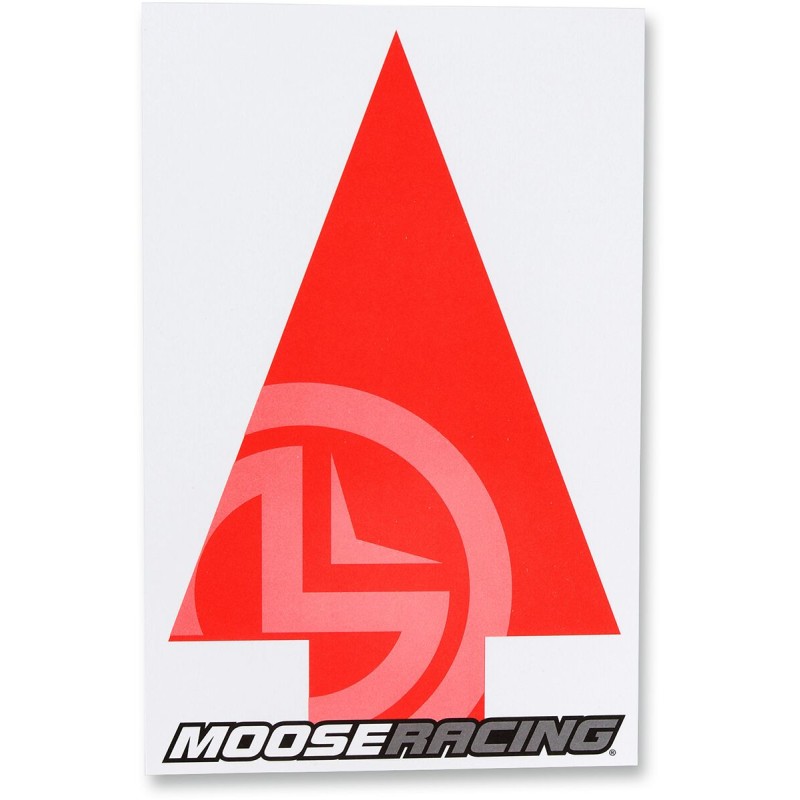 Flecha de circuito Moose Racing roja sobre blanco