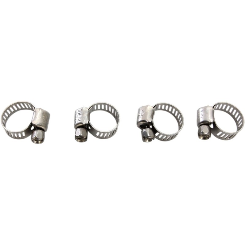 Abrazaderas de manguera de acero inoxidable Moose Racing 7-17 mm pack de 4