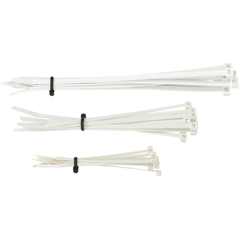 Bridas de nailon Moose Racing de 4, 6 y 8 pulgadas blancas pack de 30