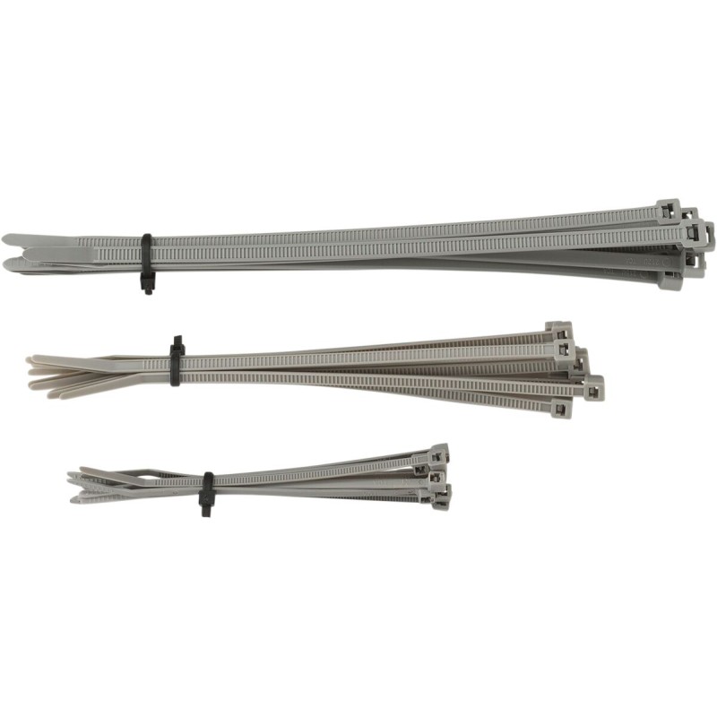 Bridas de nailon Moose Racing de 4, 6 y 8 pulgadas grises pack de 30