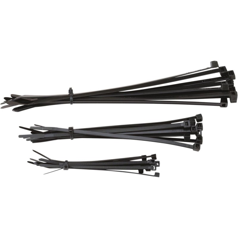 Bridas de nailon Moose Racing de 4, 6 y 8 pulgadas negras pack de 30