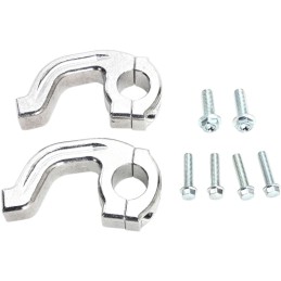 Abrazaderas para paramanos Contour 7/8 pulgadas Moose Racing plateadas