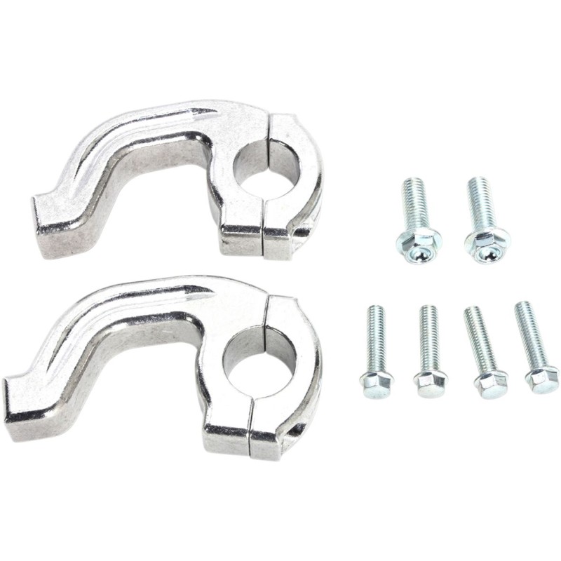 Abrazaderas para paramanos Contour 7/8 pulgadas Moose Racing plateadas