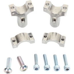 Abrazaderas interiores de recambio para paramanos de aluminio Pro Moose Racing plateadas