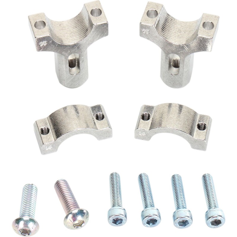 Abrazaderas interiores de recambio para paramanos de aluminio Pro Moose Racing plateadas