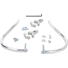 Paramanos de aluminio Moose Racing 1 1/8 pulgadas plateados - 50-4014M