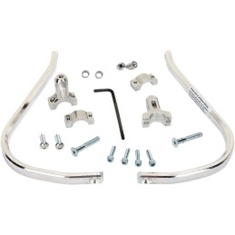 Paramanos de aluminio Moose Racing 1 1/8 pulgadas plateados - 50-4014S