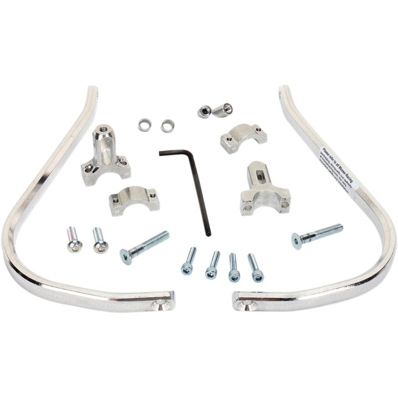 Paramanos de aluminio Moose Racing 1 1/8 pulgadas plateados - 50-4014S