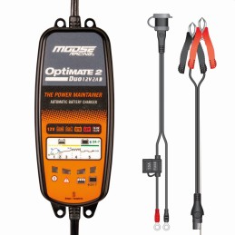 Cargador de batería Optimate 2 Duo Moose Racing enchufe europeo