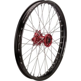 Rueda delantera completa 1,60x21 Moose Racing Beta negra y roja