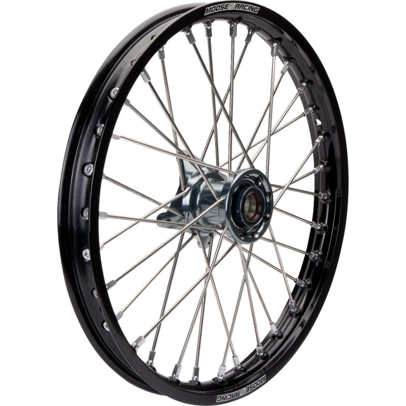 Rueda delantera completa 1,40x17 Moose Racing KTM negra y gris