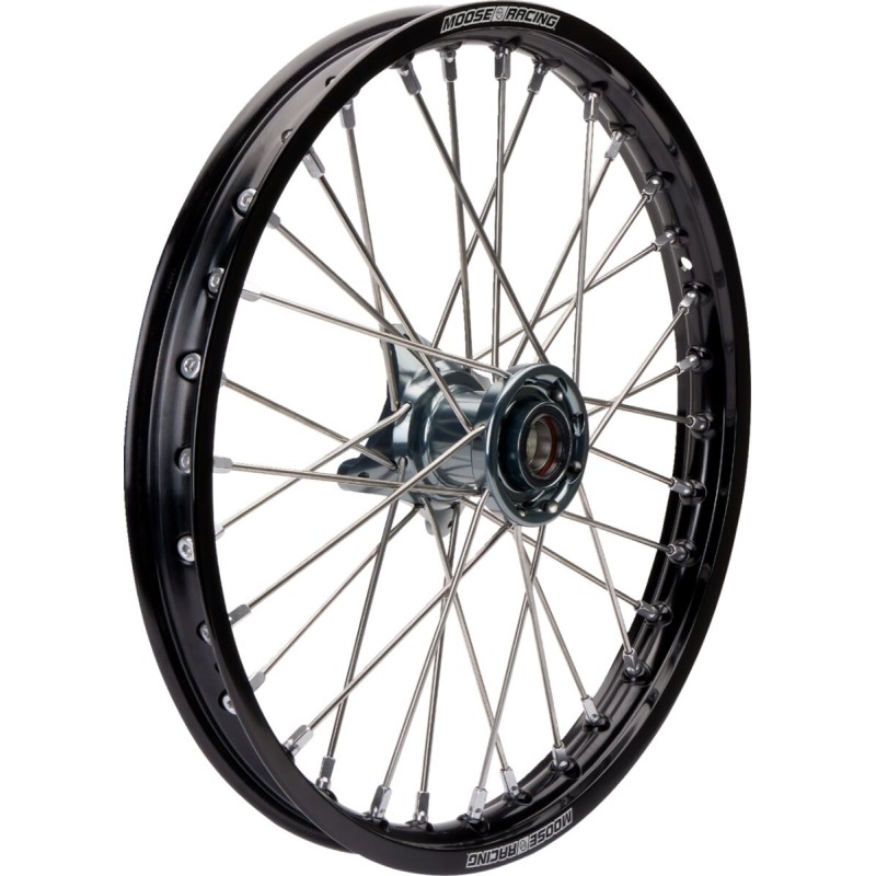 Rueda delantera completa 1,60x21 Moose Racing GasGas negra y gris
