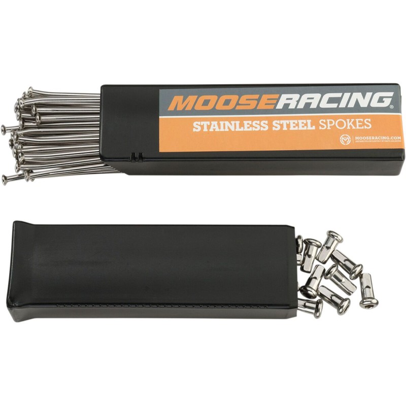 Juego de radios de acero inoxidable Moose Racing 18 pulgadas - 1-22-108-S