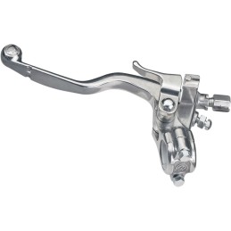 Conjunto de maneta de embrague corta con hot start Moose Racing Honda CRF plateado