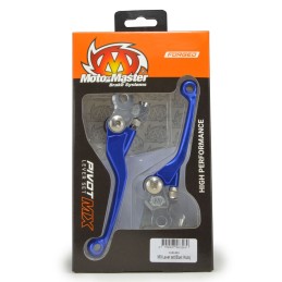 Juego de manetas pivotantes de freno y embrague Moto-Master azul
