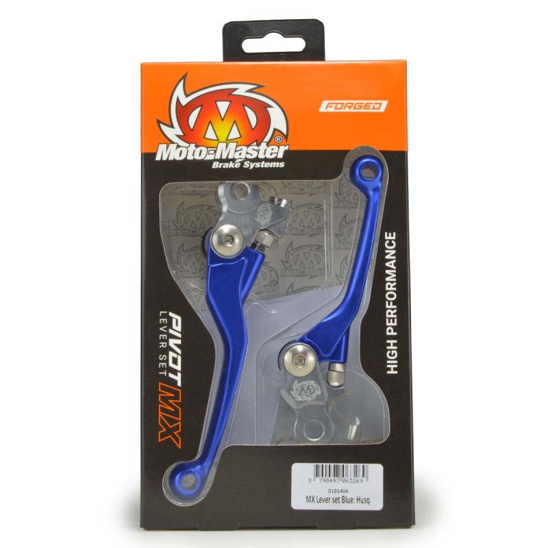 Juego de manetas pivotantes de freno y embrague Moto-Master negro - 101404