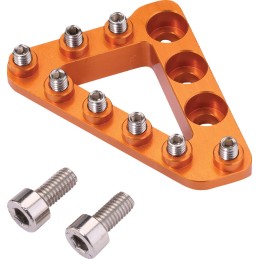 Punta grande de aluminio para pedal de freno trasero Moose Racing naranja
