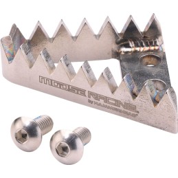 Punta de titanio para pedal de freno trasero Moose Racing plateada