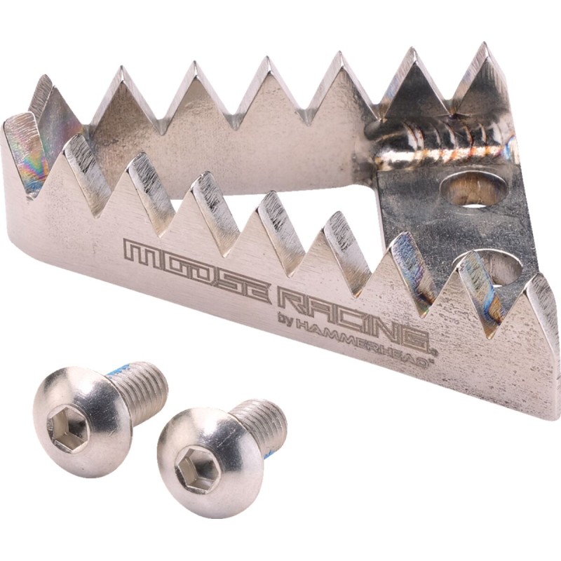 Punta de titanio para pedal de freno trasero Moose Racing plateada