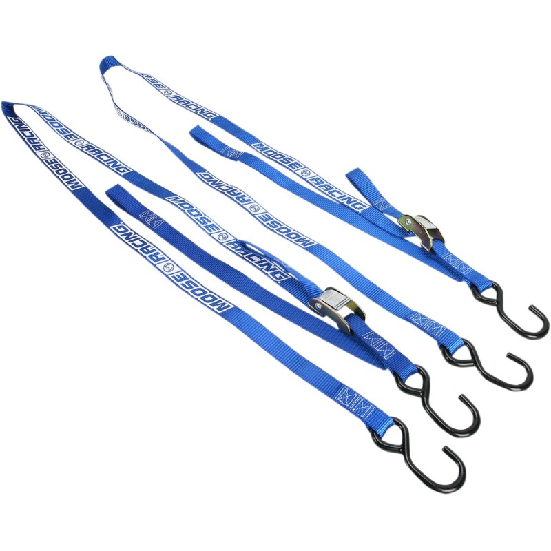 Cincha de amarre 2,1 m con extensión de correa blanda Moose Racing azul