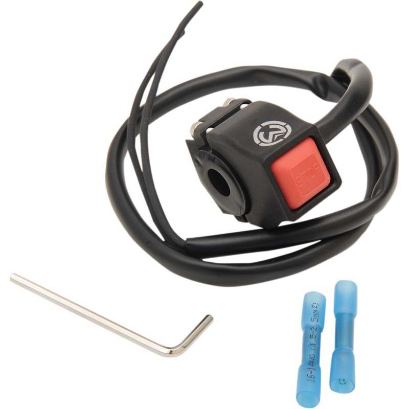 Interruptor de paro de aluminio mecanizado Moose Racing negro