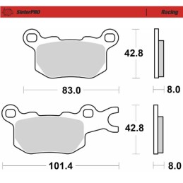 Pastillas de freno sinterizadas Moto-Master todoterreno - 83211