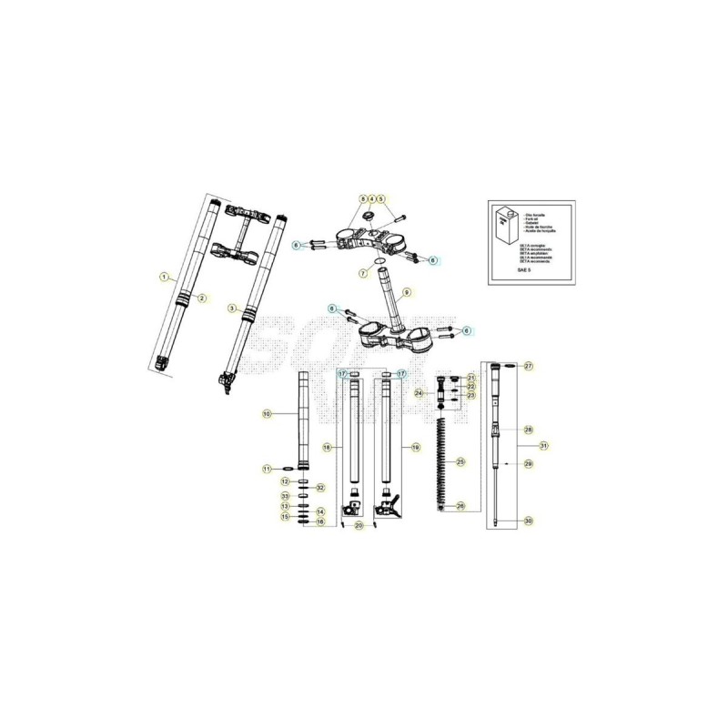 PLETINA SUPERIOR HORQUILLA - 037340014259