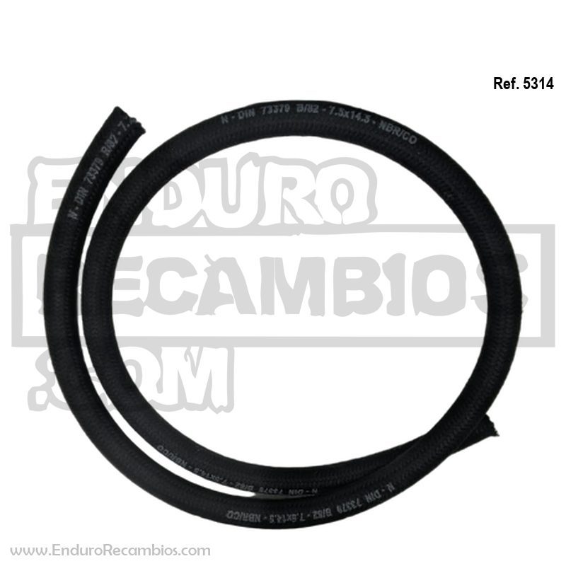 Tubo trenzado 7,5 x 13,5 mm negro SER 5314